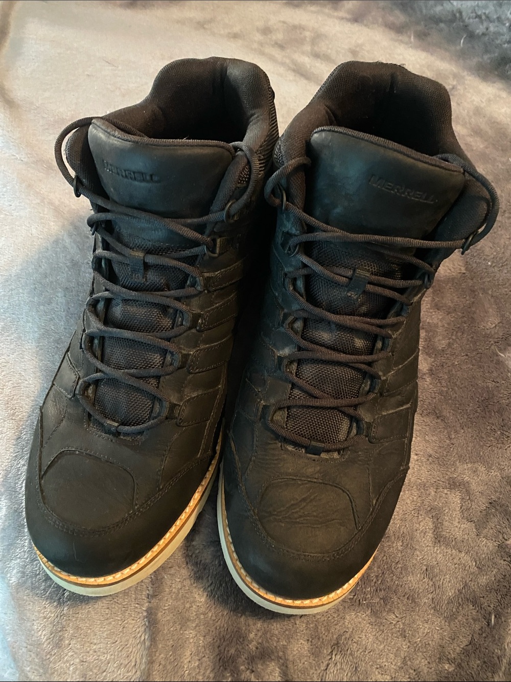 Merrell Black Deacon Lace-Up Hiking Boots